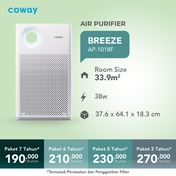 Coway Breeze – Air Purifier Kompak untuk Kamar Tidur